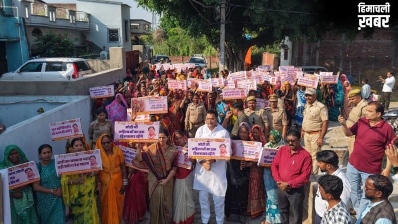 शोहरतगढ़ में महिला आक्रोश पदयात्रा, MLA विनय वर्मा ने कहा, 'महिला आरक्षण का संकल्प पूरा होकर रहेगा'