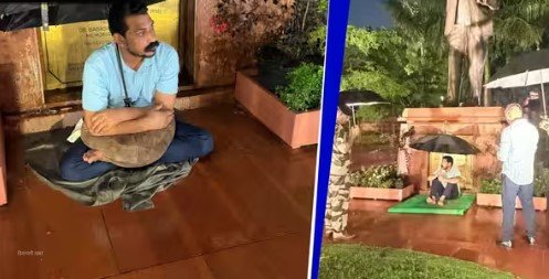 चंद्रशेखर आजाद काले छाते के नीचे रात भर संसद में धरने पर बैठे रहे, बोले- अपना कर्तव्य निभा रहा हूं