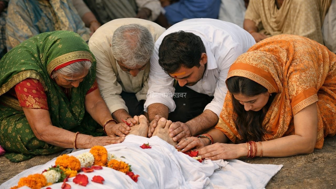मृत व्यक्ति के पैर क्यों छुए जाते हैं? जानिए उस परंपरा का रहस्यमयी कारण जो बहुत कम लोग हैं जानते​​​